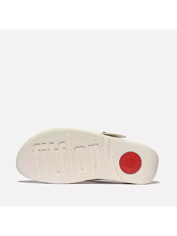 FitFlop Women's LULU Resin-Buckle Leather Toe-Post Sandals - Paris Beige Image 5