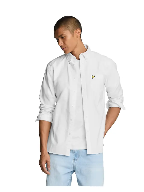 Lyle & Scott Men's Plain Oxford Shirt - White Image 1