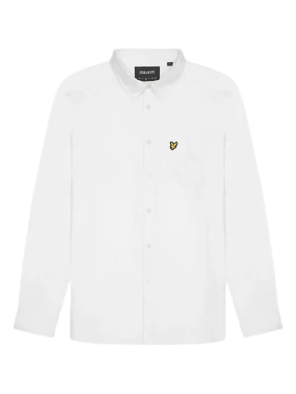 Lyle & Scott Men's Plain Oxford Shirt - White Image 5