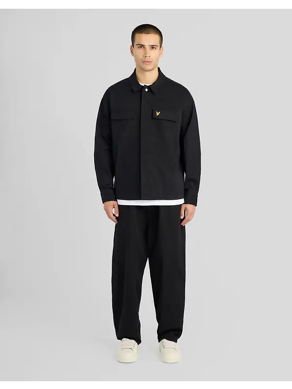 Lyle & Scott Men's Washed Overshirt - Jet Black Image 3