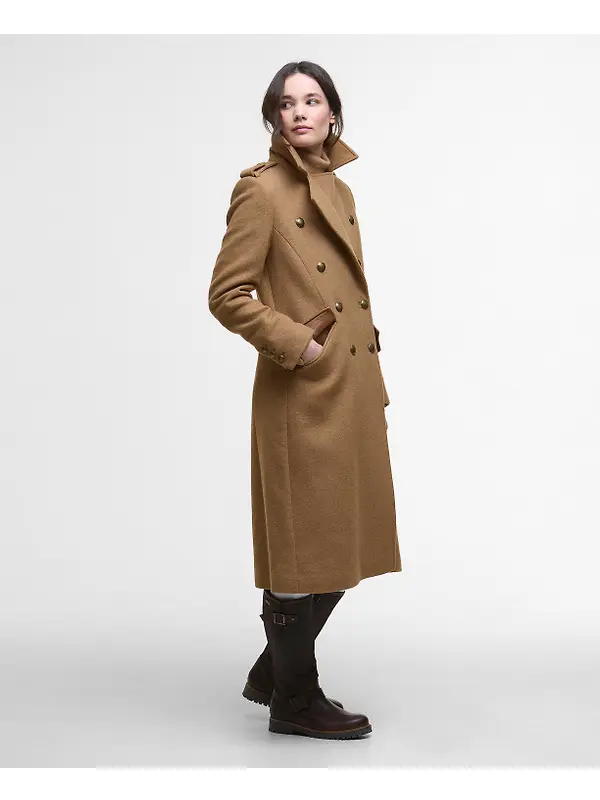 Barbour Women's Cottesmore Wool Coat - Camel Image 3