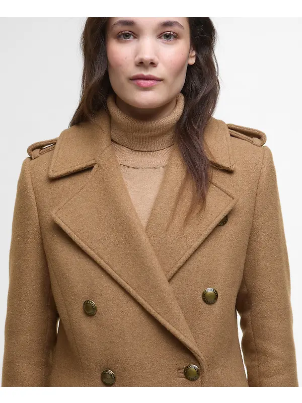 Barbour Women's Cottesmore Wool Coat - Camel Image 6