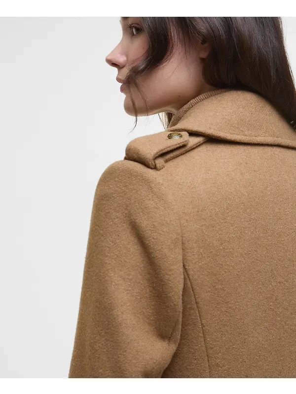 Barbour Women's Cottesmore Wool Coat - Camel Image 7