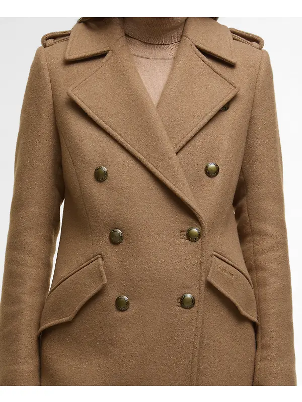 Barbour Women's Cottesmore Wool Coat - Camel Image 8