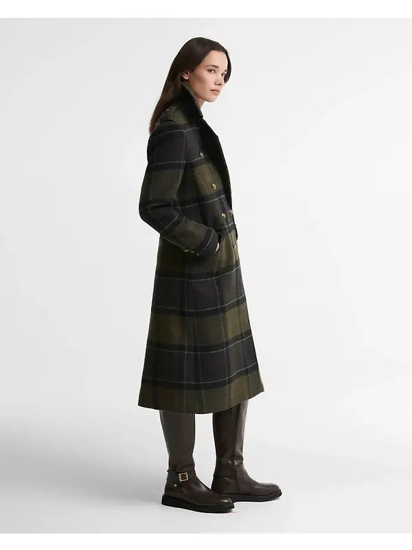 Barbour Women's Cottesmore Checked Wool Coat - Shadow Classic Tartan Image 3