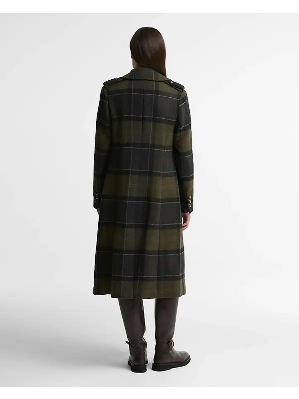 Barbour Women's Cottesmore Checked Wool Coat - Shadow Classic Tartan Image 4