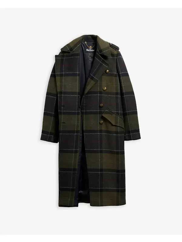 Barbour Women's Cottesmore Checked Wool Coat - Shadow Classic Tartan Image 8