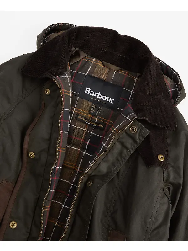 Barbour Women's Bower Wax Jacket - Olive/Classic Image 8