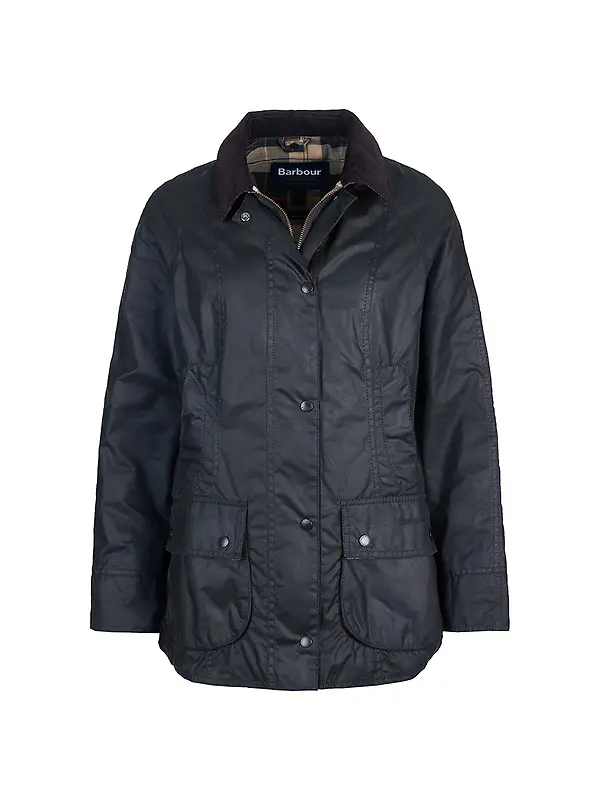 Barbour Women's Beadnell Waxed Jacket - Sage Image 1
