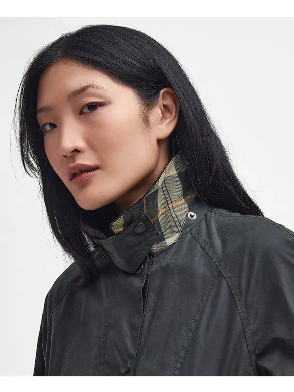 Barbour Women's Beadnell Waxed Jacket - Sage Image 6