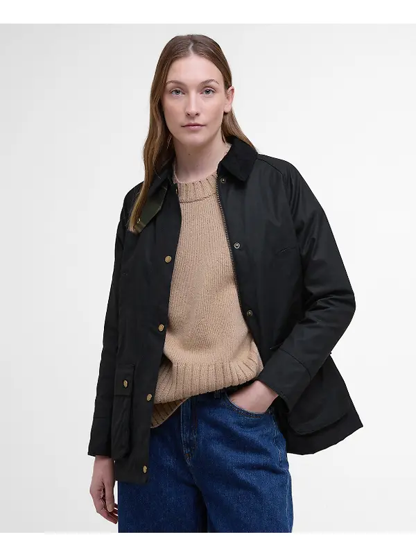 Barbour Women's Acorn Wax Jacket - Black/Classic Image 2