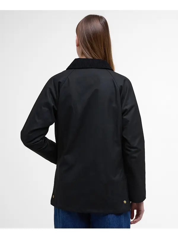 Barbour Women's Acorn Wax Jacket - Black/Classic Image 4