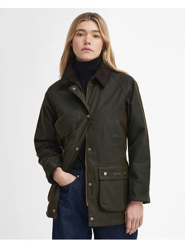Barbour Women's Acorn Wax Jacket - Olive Image 2