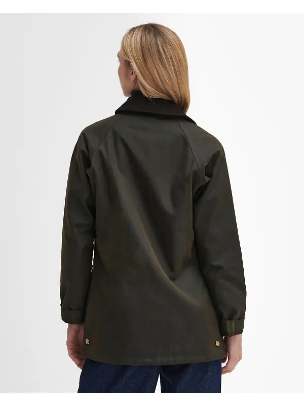 Barbour Women's Acorn Wax Jacket - Olive Image 4