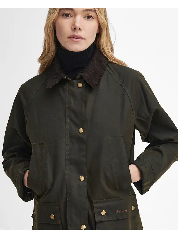 Barbour Women's Acorn Wax Jacket - Olive Image 5