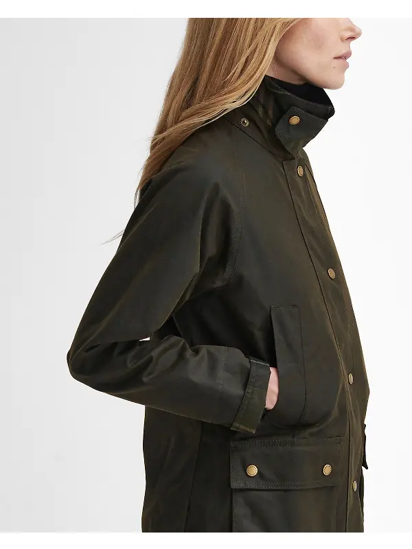 Barbour Women's Acorn Wax Jacket - Olive Image 7