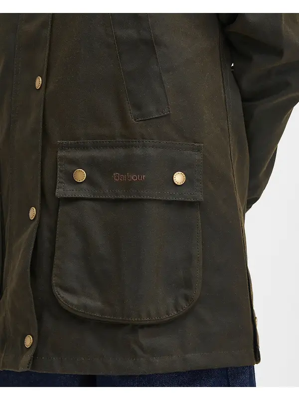 Barbour Women's Acorn Wax Jacket - Olive Image 8