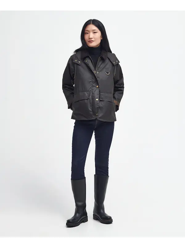 Barbour Women's Avon Waxed Jacket - Olive Image 2