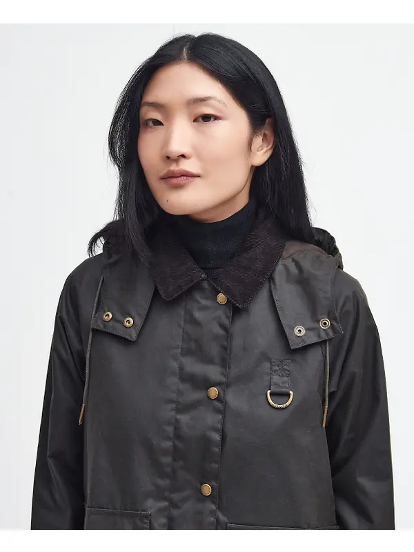 Barbour Women's Avon Waxed Jacket - Olive Image 5