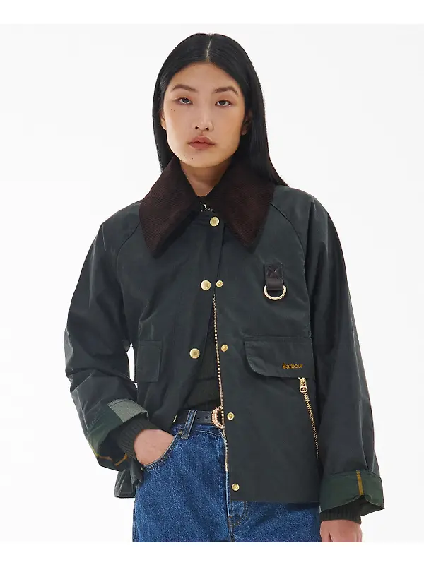 Barbour Women's Catton Wax Jacket - Sage/Ancient Image 2