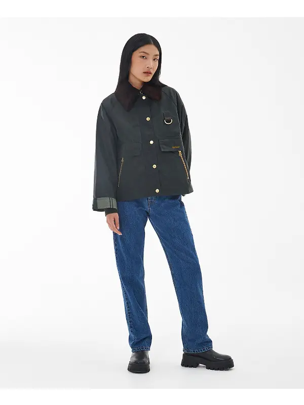 Barbour Women's Catton Wax Jacket - Sage/Ancient Image 3