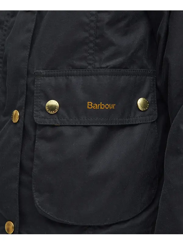 Barbour Women's Cropped Beadnell Wax Jacket - Sage/Ancient Image 8