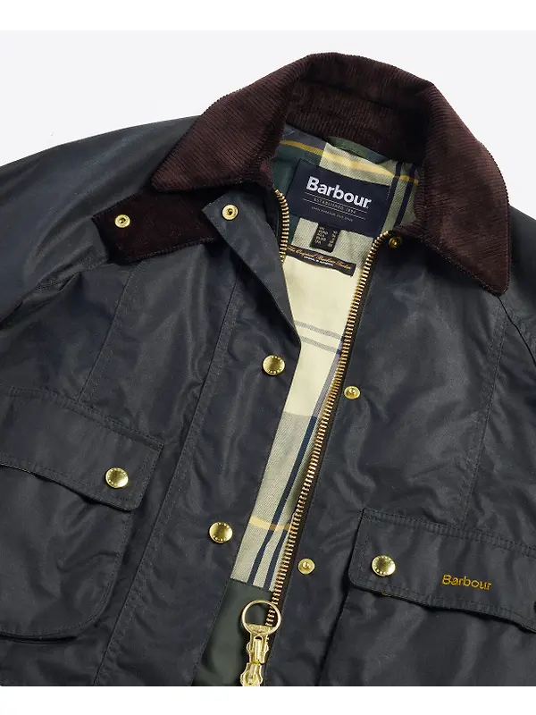 Barbour Women's Cropped Beadnell Wax Jacket - Sage/Ancient Image 9