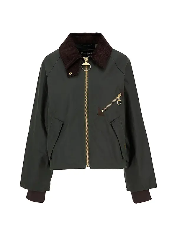 Barbour Women's Arlene Wax Jacket - Fern/Ancient Tartan Image 1