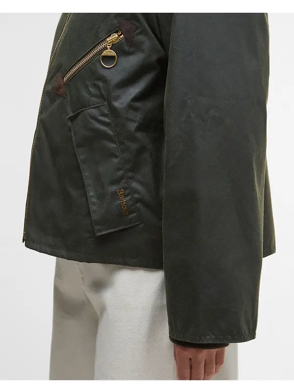 Barbour Women's Arlene Wax Jacket - Fern/Ancient Tartan Image 6
