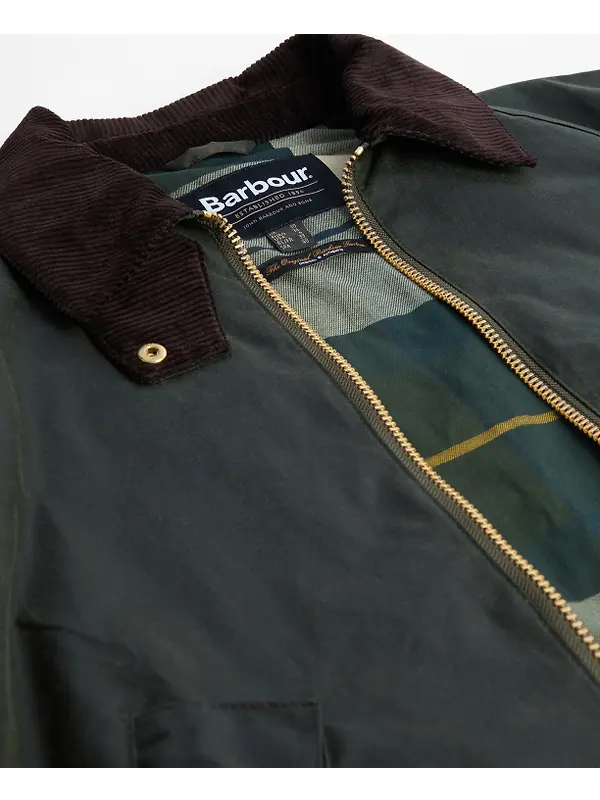 Barbour Women's Arlene Wax Jacket - Fern/Ancient Tartan Image 7