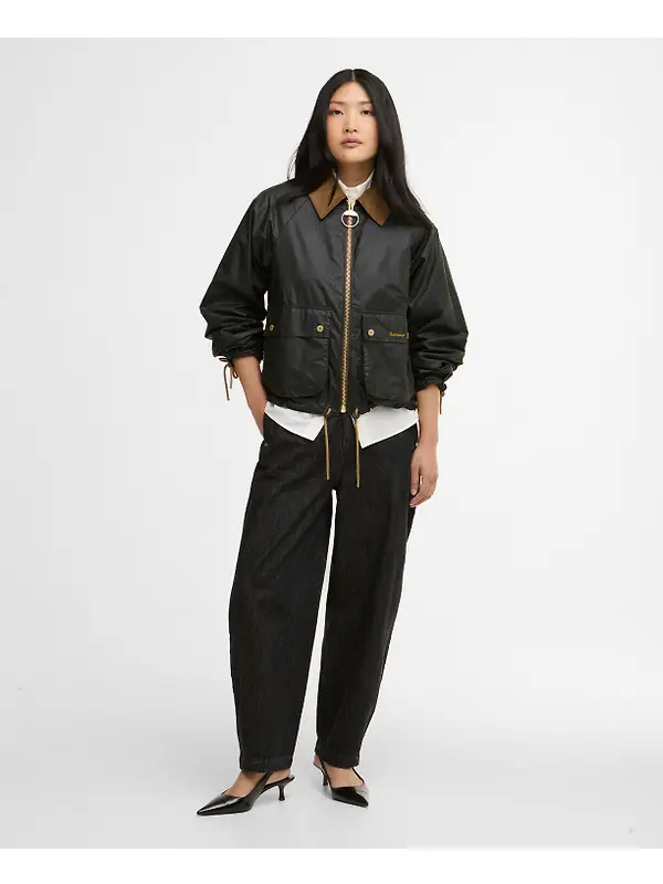 Barbour Women's Marron Wax Jacket - Fern/Ancient Image 4