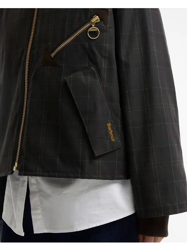 Barbour Women's Arlene Checked Waxed Jacket - Classic / Shadow Classic Image 6