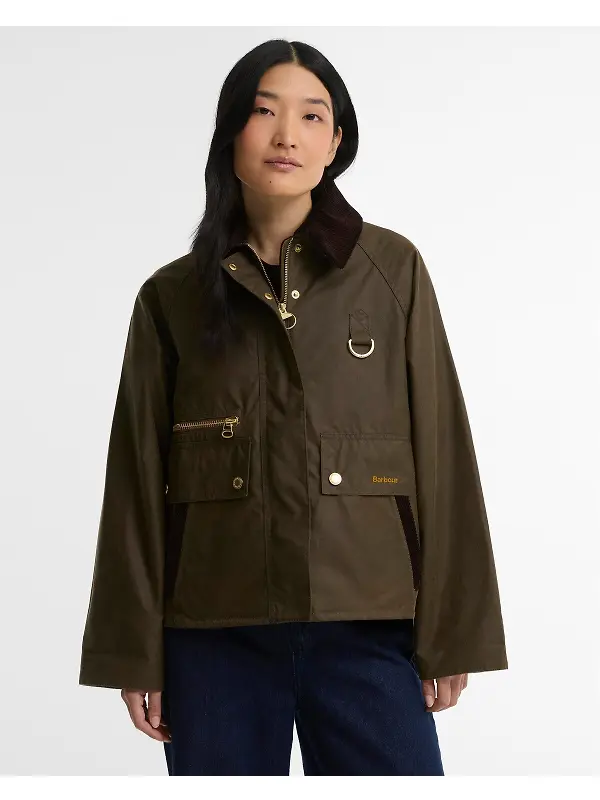 Barbour Women's Cottingham Wax Jacket - Beech / Ancient Image 2