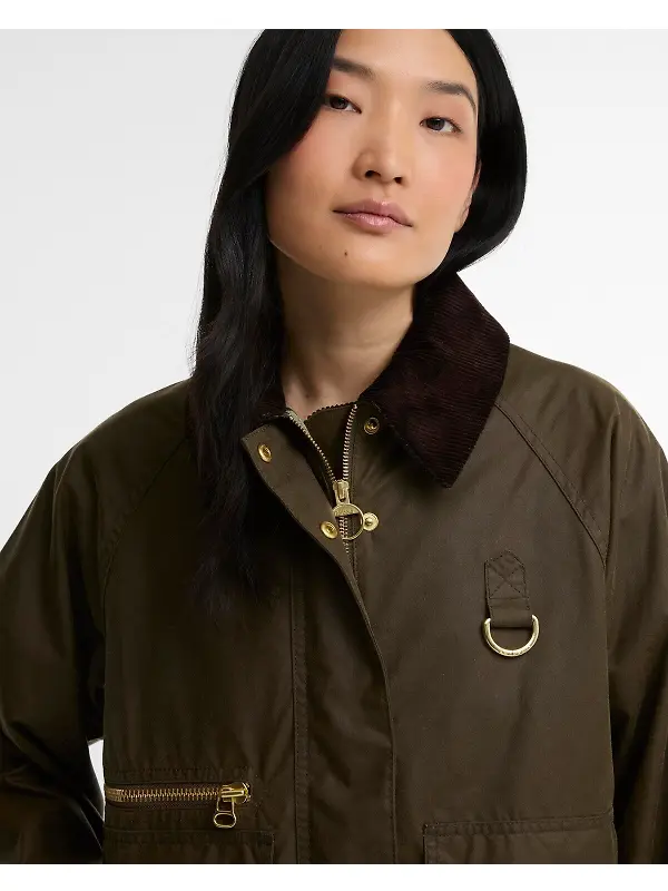 Barbour Women's Cottingham Wax Jacket - Beech / Ancient Image 5