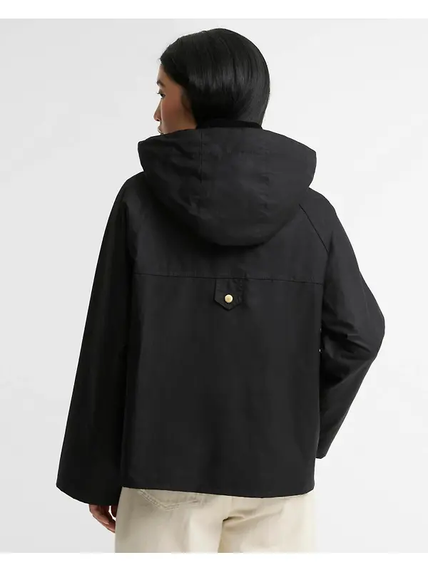 Barbour Women's Carville Waxed Jacket - Black / Ancient Image 4