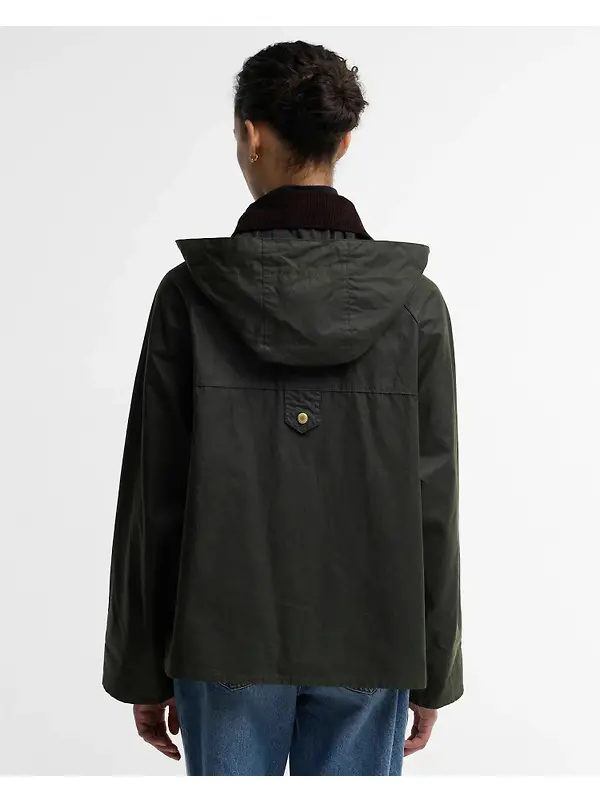 Barbour Women's Carville Waxed Jacket - Fern / Shadow Classic Image 4