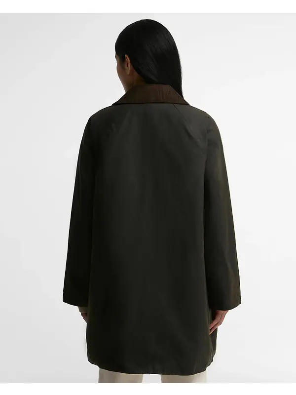 Barbour Women's Icons Modern Beaufort Waxed Jacket - Olive / Classic Image 4