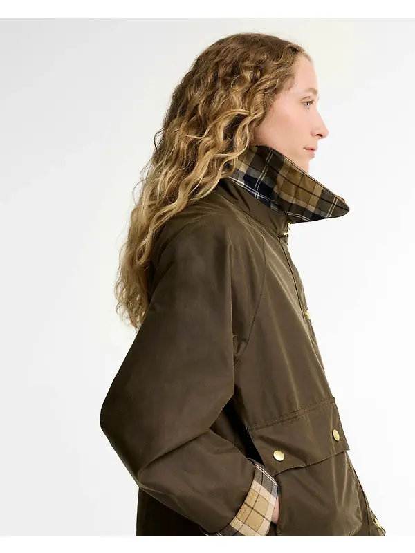 Barbour Women's Icons Modern Spey Waxed Jacket - Beech / Birchwood Image 5