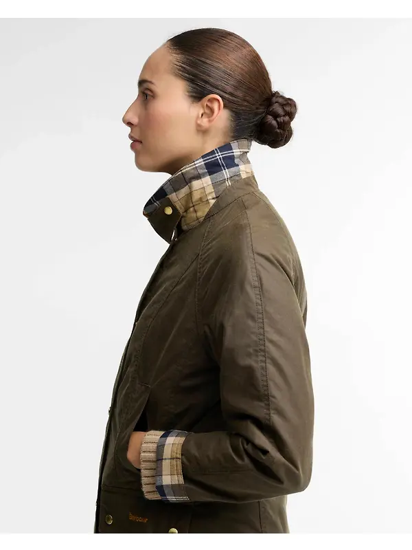 Barbour Women's Icons Beadnell Waxed Jacket - Beech / Birchwood Image 5