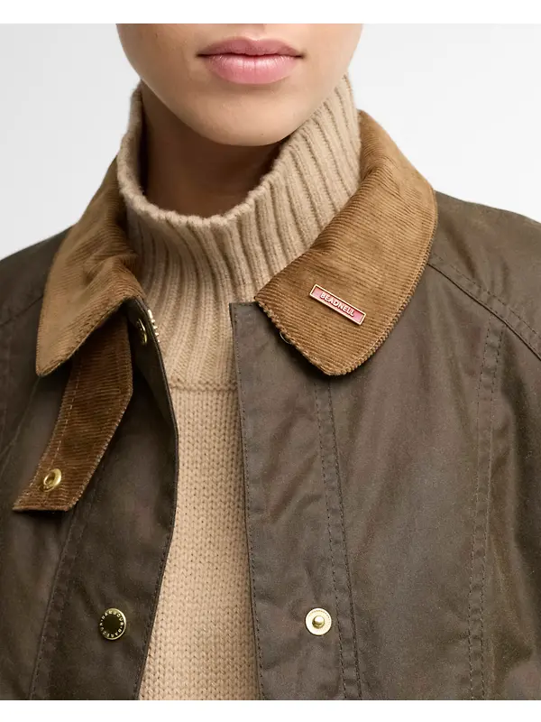 Barbour Women's Icons Beadnell Waxed Jacket - Beech / Birchwood Image 6