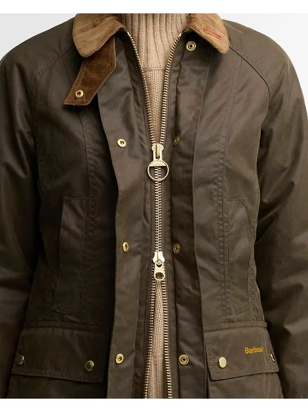 Barbour Women's Icons Beadnell Waxed Jacket - Beech / Birchwood Image 7