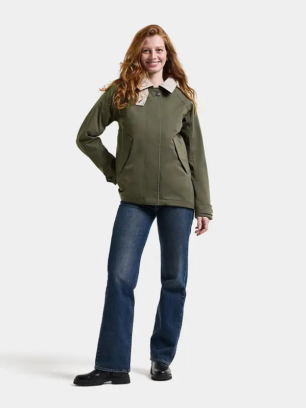 Didriksons Women's Lynn Waterproof Jacket - Deep Green Image 5