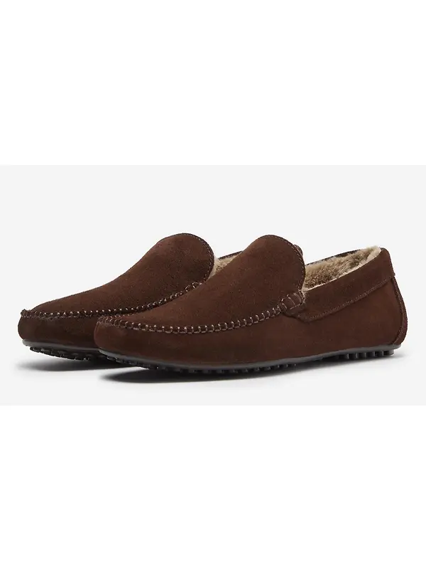 Oliver Sweeney Men's Landa Moccasin Slipper - Chocolate Image 2