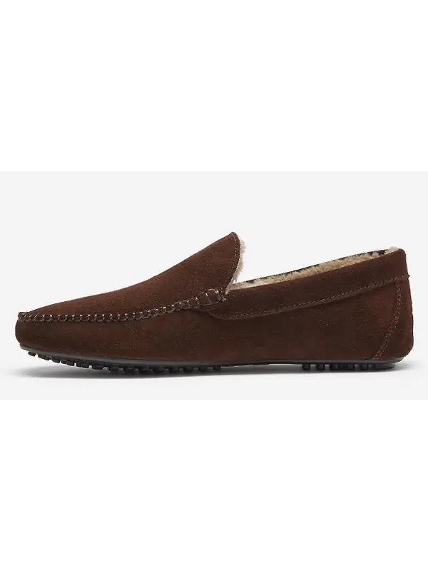 Oliver Sweeney Men's Landa Moccasin Slipper - Chocolate Image 5