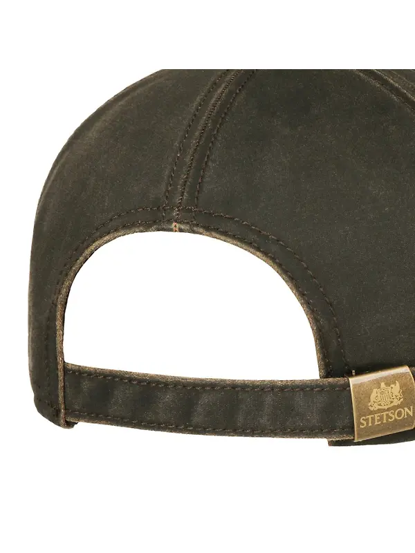Stetson Leather Patch Baseball Cap - Brown Image 4