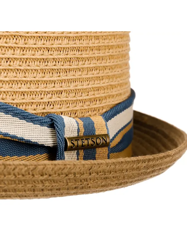 Stetson Licano Toyo Pork Pie Straw Hat - Brown Image 5