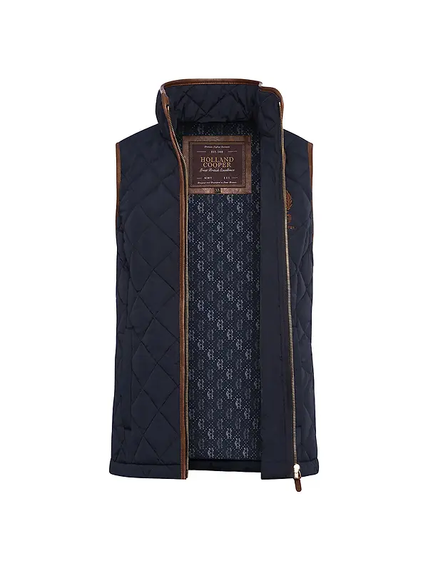 Holland Cooper Women's Lightweight Country Gilet - Ink Navy Image 8