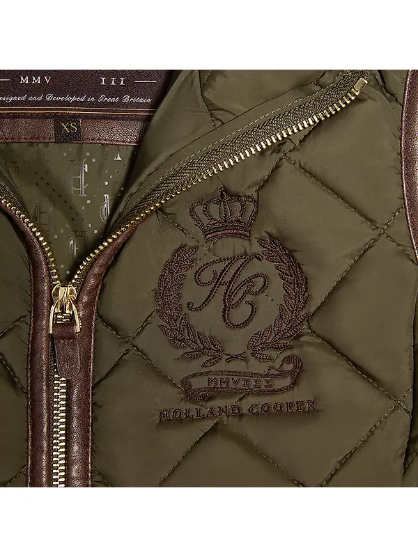 Holland Cooper Women's Lightweight Country Gilet - Khaki Image 9