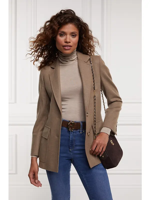 Holland Cooper Women's Essential Roll Neck - Oatmeal Image 3