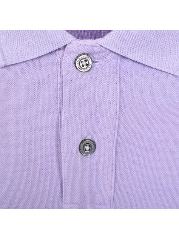Lyle & Scott Men's Natural Dye Polo - Lavender Image 4